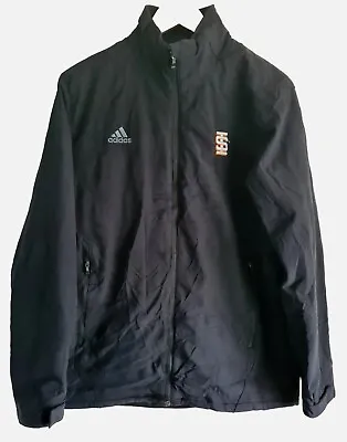 Buy Adidas Jacket Mens Small Black Windbreaker Sports College USA Coat Full Zip Logo • 14.99£