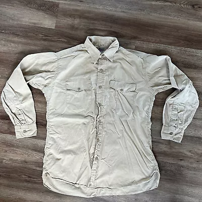 Buy Vintage 40s WWII USMC US Marines Broadcloth Warm Weather Shirt Conqueror M • 71.04£