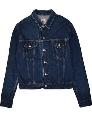 Buy RIFLE Mens Denim Jacket UK 42 XL Navy Blue Cotton AH60 • 21.81£