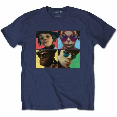 Buy Official Gorillaz Humanz Mens Navy Blue T Shirt Gorillaz Classic T Shirt Tee • 14.95£