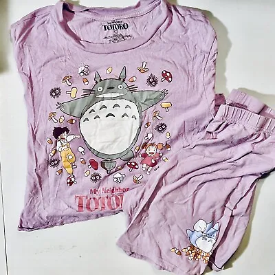 Buy Ghibli My Neighbor Totoro Pajamas PJs Junior L Lounge Set Crop Top/Shorts Sleep • 14.20£
