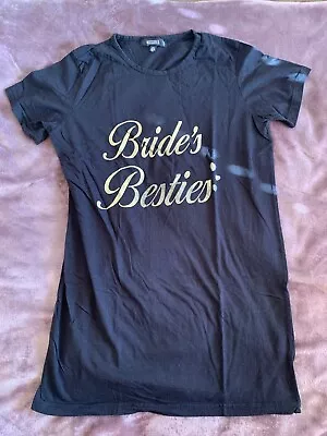 Buy Bridesmaid Nightie Pyjama Brides Besties Hen Party Wedding Pyjamas Size 8 UK • 0.99£