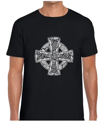 Buy Celtic Cross Vintage Mens T Shirt Viking Norse Design Odin Thor Gothic Quality • 8.99£