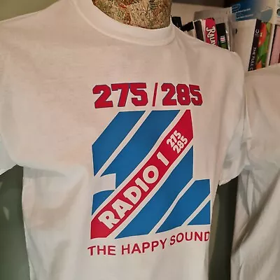 Buy Radio 1 One 275 285 MW T-Shirt Mens Unisex Retro 1980s Roadshow The Happy Sound • 15.99£