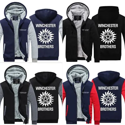 Buy Supernatural Angel Hoodie Coat Sweatshirts Thicken Outwear Men Activewear Jacket • 35.86£