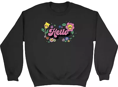 Buy Hello Day Kids Sweatshirt Flower Power Greet Hi Boys Girls Gift Jumper • 12.99£