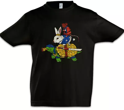 Buy Animal Fighters Kids Boys T-Shirt Karate Turtle Rabbit Kung Fu Kid Rat Fun • 16.99£