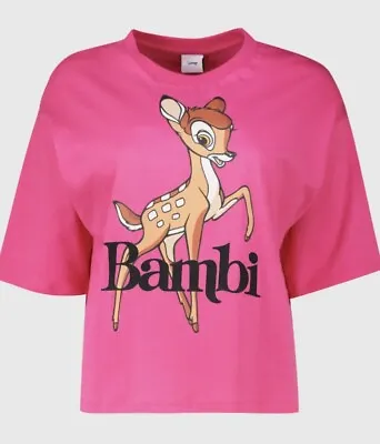 Buy NEW TU Ladies Disney Bambi Pink Loose Boxy Fit T-Shirt Sizes 14 16 & 18 Summer • 9.99£