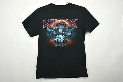 Buy STYX Crystal Ball Unisex Black Front & Back Graphic Tour Tee Shirt Size Medium • 12.93£