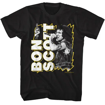 Buy ACDC Bon Scott Lightning Frame Photo Men's T Shirt Rock Music Concert Merch • 49.86£