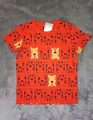 Buy BNWT Next Boy's Tiger All Over Print T-Shirts Age 5-6 Years • 6.50£