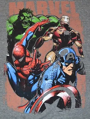 Buy MARVEL Comics Avengers Hulk Captain America Ironman Spider-man Adult T-Shirt Tee • 14.45£