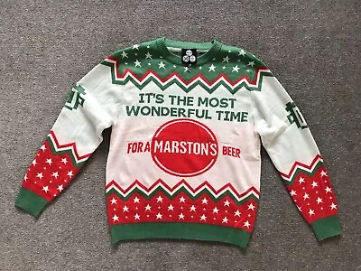 Buy Marstons Beer Christmas Jumper ‘It’s The Most Wonderful Time’ - Size Large L • 14.99£