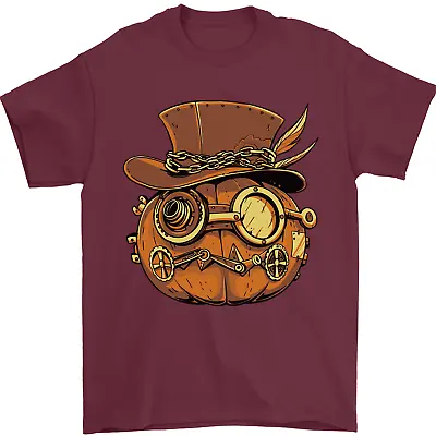 Buy Steampunk Pumpkin Halloween Mens T-Shirt 100% Cotton • 8.49£