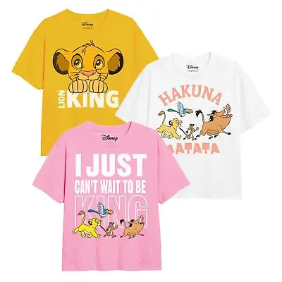 Buy Disney Girls T-shirt 3 Pack Lion King Simba & Friends Top Tee 3-8 Years Official • 19.99£