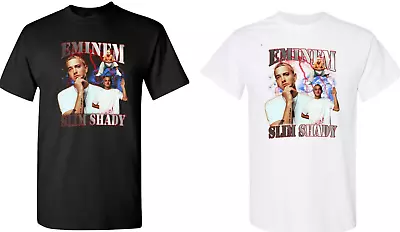 Buy 90's Eminem Slim Shady T Shirt Black Or White Men's Ladies Kids • 14.99£