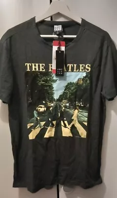 Buy Amplified The Beatles Abbey Road Charcoal Cotton T-shirt -unisex  SMALL • 12£