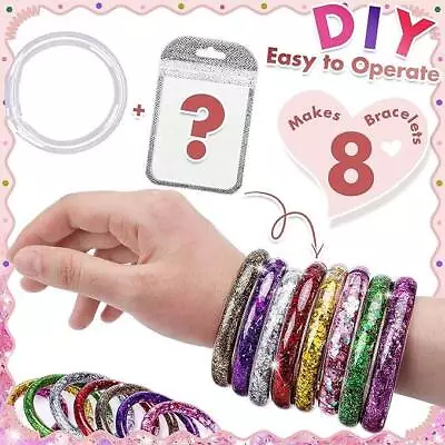 Buy Girls Toys Bracelet Making Kit Craft Jewelry Glitter Set DIY Craft Kids Gift UK • 5.90£