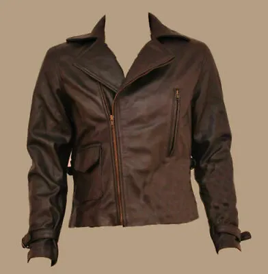 Buy First Avenger Captain America Vintage Biker Real Leather Jacket Chris Evans • 37.31£