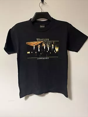 Buy Westlife T Shirt 2003 Unbreakable Tour T-Shirt Small Black  Rare Vintage • 22.50£