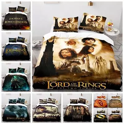 Buy Holiday Gift Bed Set Lord Of The Rings Quilt Duvet Cover Pillowcase Single Size • 26.40£