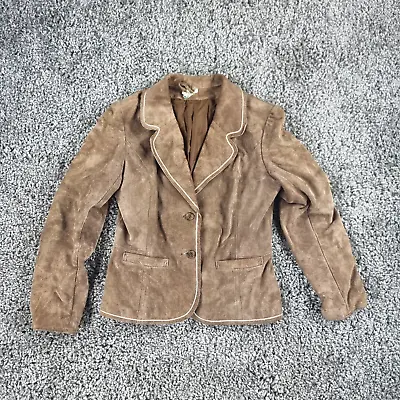 Buy Highway Jacket Womens 14 Brown Suede Leather Coat Western Coat Z3-A3 • 14£