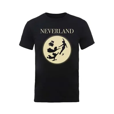 Buy Disney Peter Pan Neverland Moon Silhouette Black T-shirt • 14.99£
