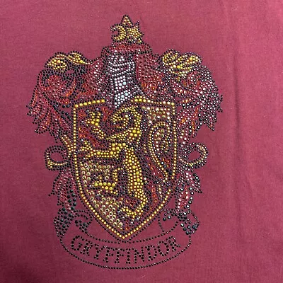 Buy Harry Potter Girls T Shirt XS X Small Gryffindor Short Sleeve Red Jeweled • 9.46£