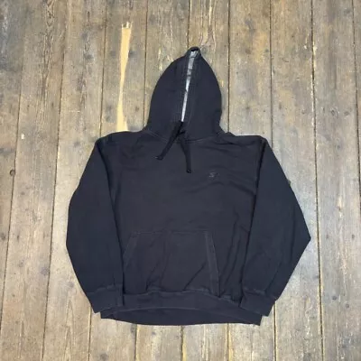 Buy Starter Hoodie Mens Vintage Y2K Blank Pull Over Sweatshirt, Black, Large • 25£