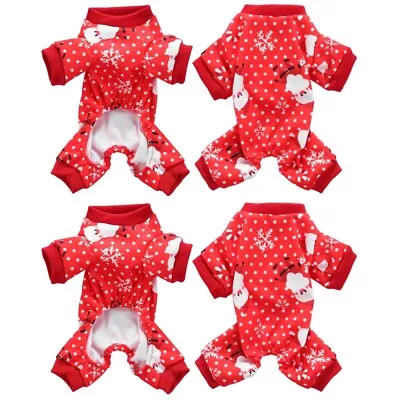 Buy  2 Pieces Dog Hoodies For Small Dogs Christmas Sweatshirt Dog's Clothes • 15.28£