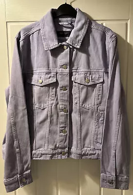 Buy M&S Lilac Purple Denim Jacket Size 16 New Without Tags • 35£