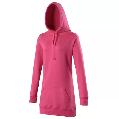 Buy Womens Longline Hoodie Hooded Sweatshirt Pocket AWDis Ladies Long Line Body Top • 17.45£