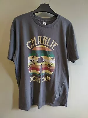 Buy Apocalypse Now Charlie Don't Surf Grey Cotton T-shirt Size L Large VGC FREE P&P  • 12£