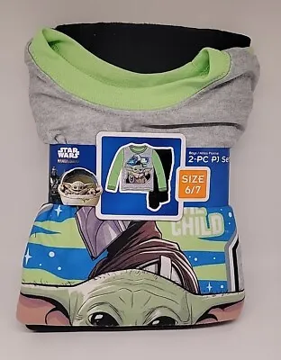 Buy Star Wars Baby Yoda Flannel 2-Piece Pajamas Boya Sz 6/7 Sleep Set Mandalorian  • 2.60£