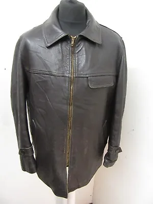 Buy Vintage 50's French Leather Motorcycle Jacket Size L • 79£