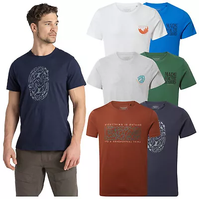 Buy 2024 Craghoppers Mens Lucent T-Shirt Short Sleeve Top Slogan Graphic Outdoors • 16.95£