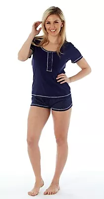 Buy Womens Ladies Pyjamas Pajamas Shorts Sets T Shirt Top & Hot Pants Bottoms  VARSI • 9.99£