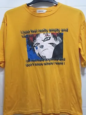 Buy Naruto   I Feel Empty   T-shirt Gaara Men's Yellow KFHOME Large W 42  L 26 • 22.99£