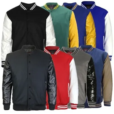Buy Maximos Men's LMJ Snap Button Front Classic Varsity Jacket • 94.49£