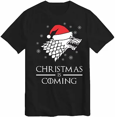 Buy Christmas Is Coming T-Shirt Game Of Thrones Santa Kids Women Men's • 10.99£