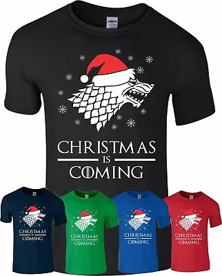 Buy Christmas Is Coming T Shirt Game Of Thrones Christmas Santa Men's Women Kids  • 8.99£