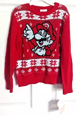 Buy Jumping Beans: Mario (Super Mario Bros.) Christmas Knitted Sweater Kids Size 4 • 16.57£