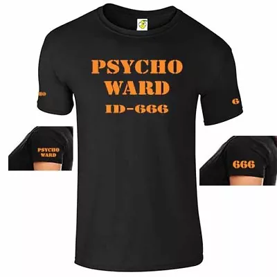 Buy Psycho Ward Patient T Shirt - Mental Asylum Halloween Costume Psycho Patient 666 • 9.79£