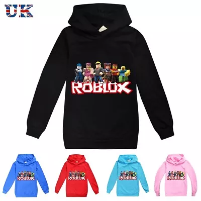 Buy Kids Boy Girls ROBLOX Long Sleeve Hoodie Pullover Jumper Hooded Tops Sweatshirt • 11.69£