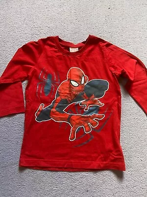 Buy Kids Boys Marvel Spiderman Print Long Sleeve T-shirt Casual Top Tee Age 4-5 • 9.50£