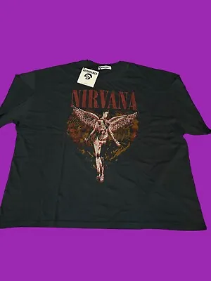 Buy Daydreamer Women's Nirvana Trippy Heart T-Shirt Black One Size Cotton Made In US • 50£