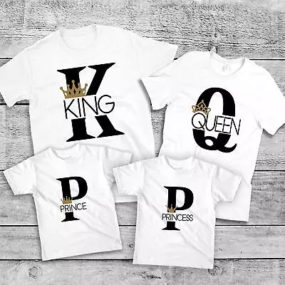 Buy New Adults Kids King Queen Prince Princess Matching T-Shirt Family Gift Tee Top • 6.25£