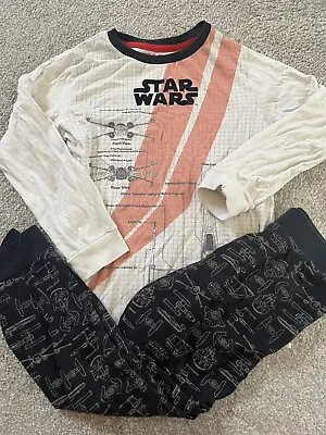 Buy M&S Kids Boys Star Wars Cotton 2 Piece Pyjamas Set 6-7 • 3£