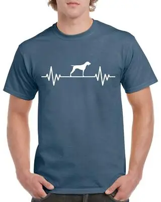 Buy Unisex Mens Dog Gifts TShirt Present German Shorthaired Pointer Heart Beat Pulse • 9.99£