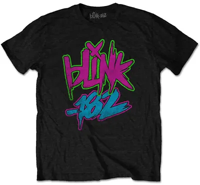 Buy Blink 182 Neon Logo Black T-Shirt OFFICIAL • 15.19£